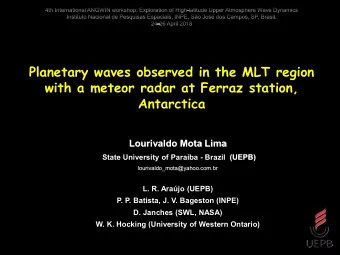 Planetary waves observed in the MLT region  with a meteor radar at Ferraz station,  Antarctica