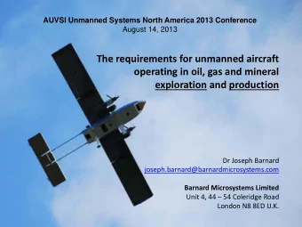 Dr Joseph Barnard  joseph.barnard@barnardmicrosystems.com  Barnard Microsystems Limited Unit 4, 44