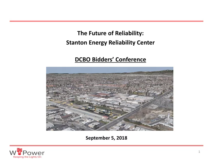 the future of reliability stanton energy reliability