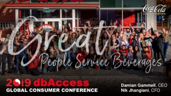 dbAcc  dbAccess  ess Damian Gammell , CEO  GLOBAL CONSUMER CONFERENCE Nik Jhangiani , CFO  Forw