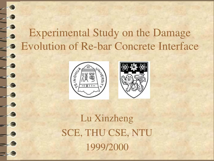 experimental study on the damage evolution of re bar