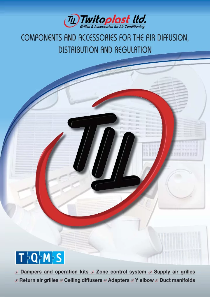 components and accessories for the air diffusion
