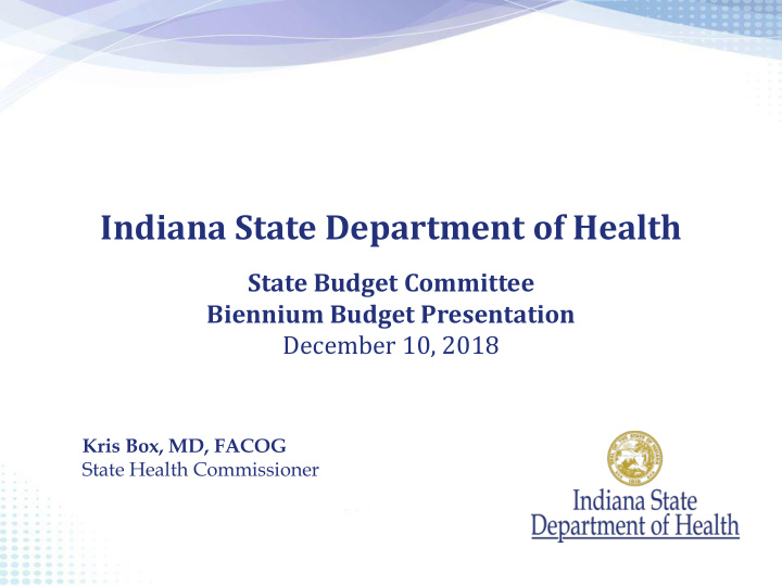 indiana state department of health