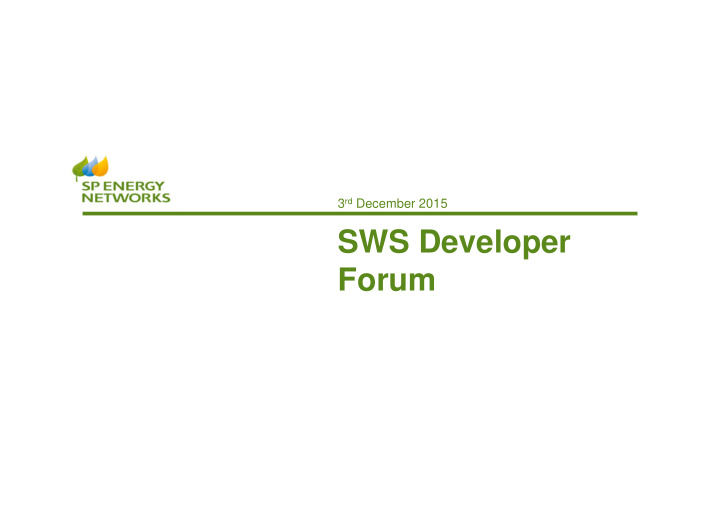 sws developer forum