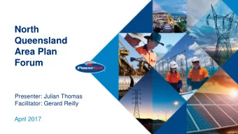 Forum  Presenter: Julian Thomas  Facilitator: Gerard Reilly  April 2017  Session timings