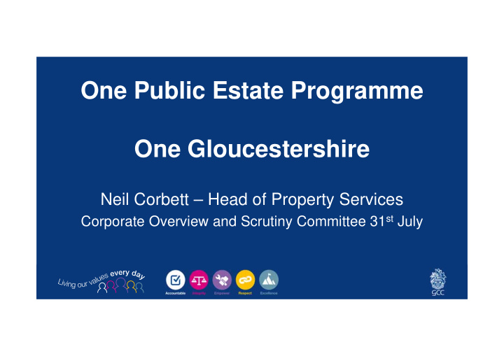 one public estate programme one gloucestershire
