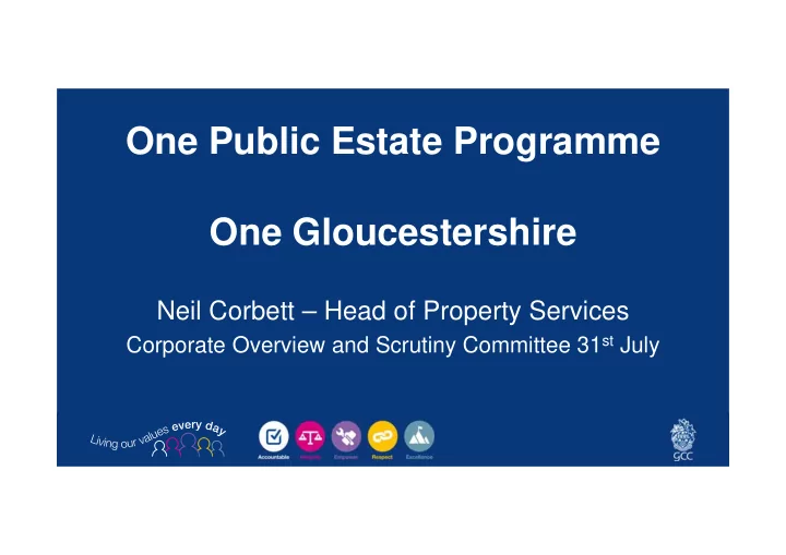 one public estate programme one gloucestershire
