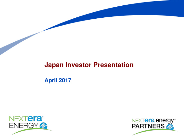 japan investor presentation