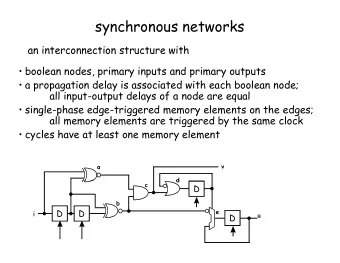 synchronous networks  an interconnection structure with  an interconnection structure with