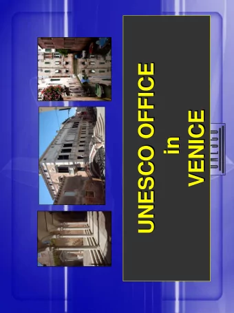 UNESCO OFFICE  UNESCO OFFICE  VENICE  VENICE  in  in  FLOODS OF NOVEMBER 1966  FLOODS OF NOVEMBER
