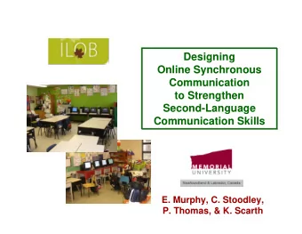 Designing  Online Synchronous  Communication  to Strengthen  Second-Language  Communication Skills