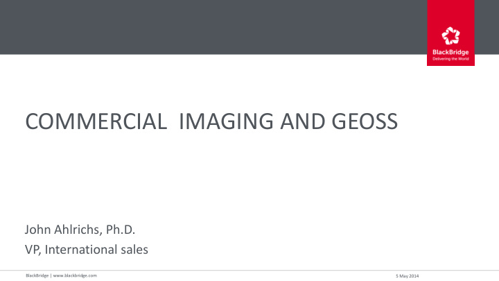 commercial imaging and geoss