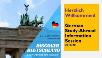 Herzlich  Willkommen!  German  Study-Abroad  Information  Session  2019-20  WHO AM I?  DAAD  Y