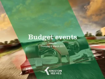 Thursday 9 March 2017   Jennifer Williamson BSc (Hons) ACA  Accounts, Tax and Outsourcing