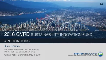 Transit-  Oriented  Affordable  Housing  Fund  2017:  $100,000  2  The  Regional  Park  Solar-