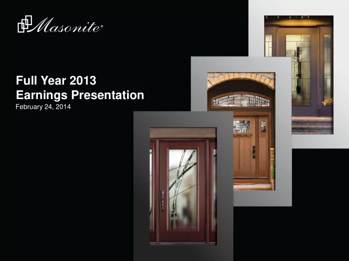full year 2013