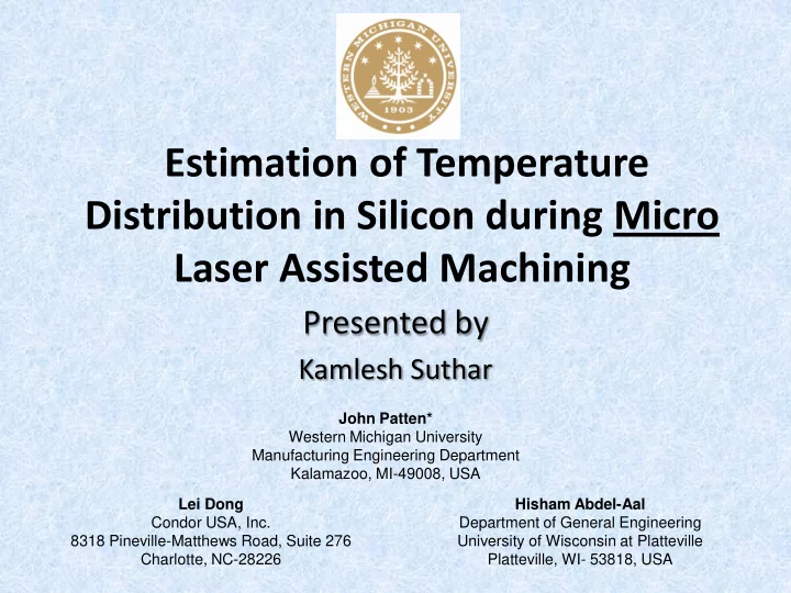 estimation of temperature