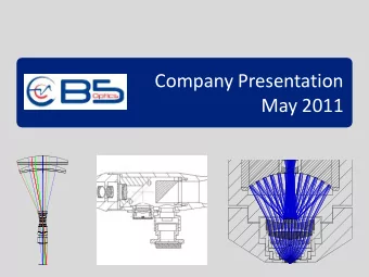 May 2011  1. Company  1.1. About us  Founded in Jena in 2010 as an independent  engineering company