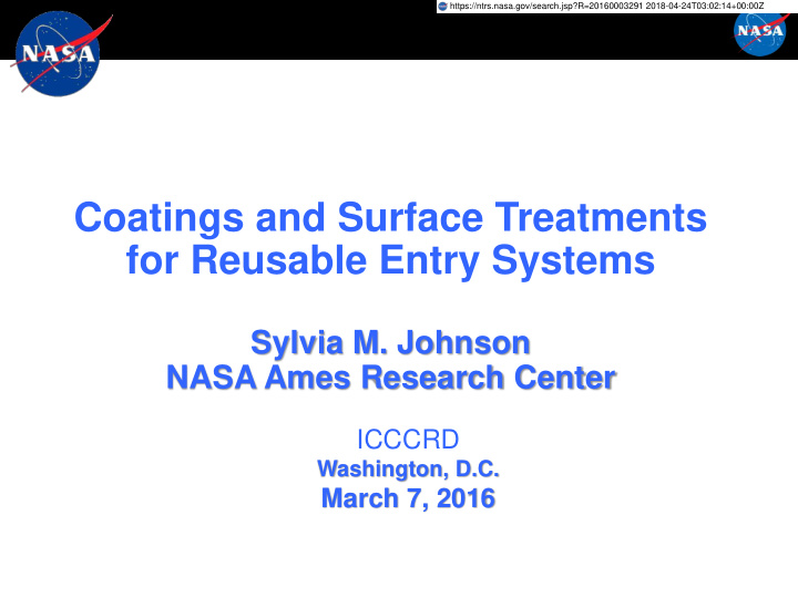 coatings and surface treatments for reusable entry systems
