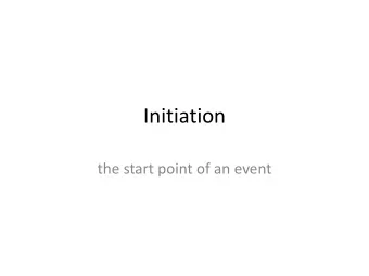Initiation  the start point of an event Initial test  (thermal runaway screening  test)  A
