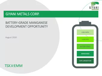 GIY  IYANI  I METALS CORP.  [Insert Sub Title  - Capital First Letter of Each  Word]  BATTE