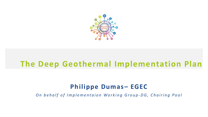 the deep geothermal implementation plan