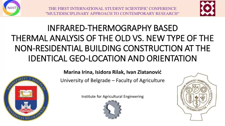 infrared thermography based inf the hermal analysis of