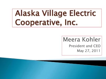Co  Coop  opera  erative,  tive, In  Inc.  c.  Meera Kohler  President and CEO  May 27, 2011  53