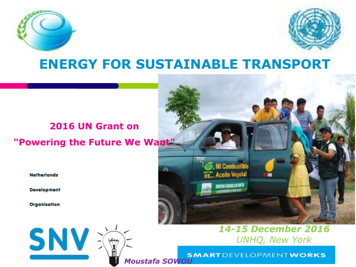 energy for sustainable transport