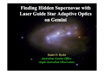 Finding Hidden Supernovae with  Finding Hidden Supernovae with  Finding Hidden Supernovae with