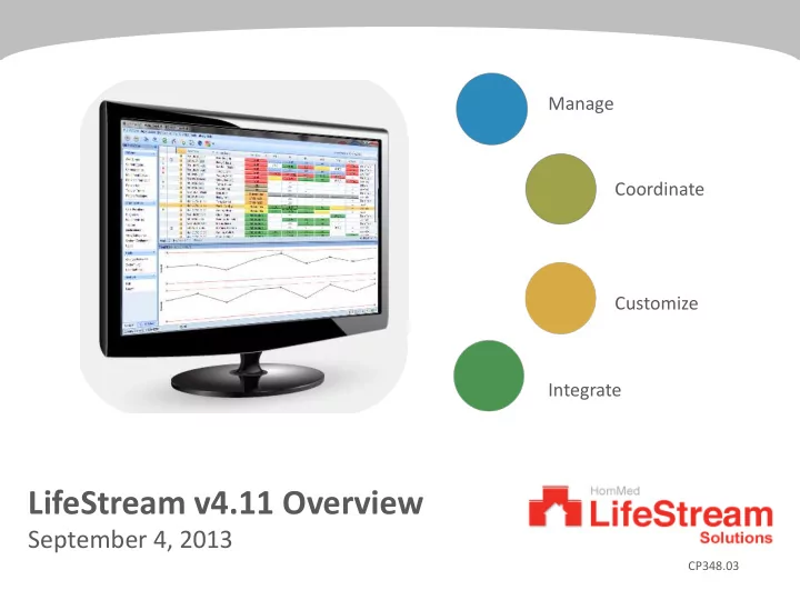 lifestream v4 11 overview