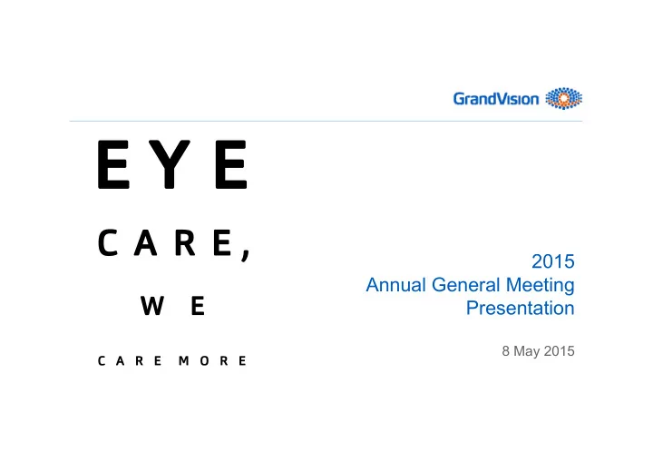 2015 annual general meeting presentation