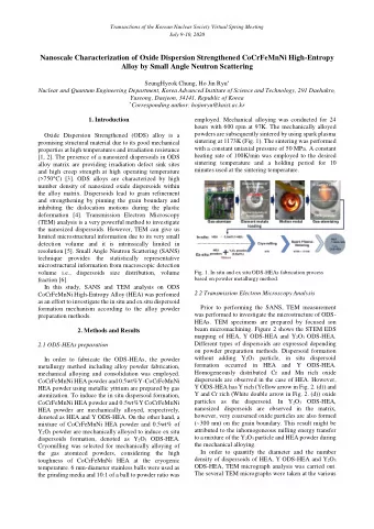 Nanoscale Characterization of Oxide Dispersion Strengthened CoCrFeMnNi High-Entropy  Alloy by Small