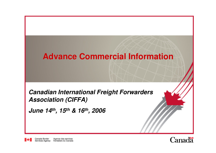 advance commercial information advance commercial