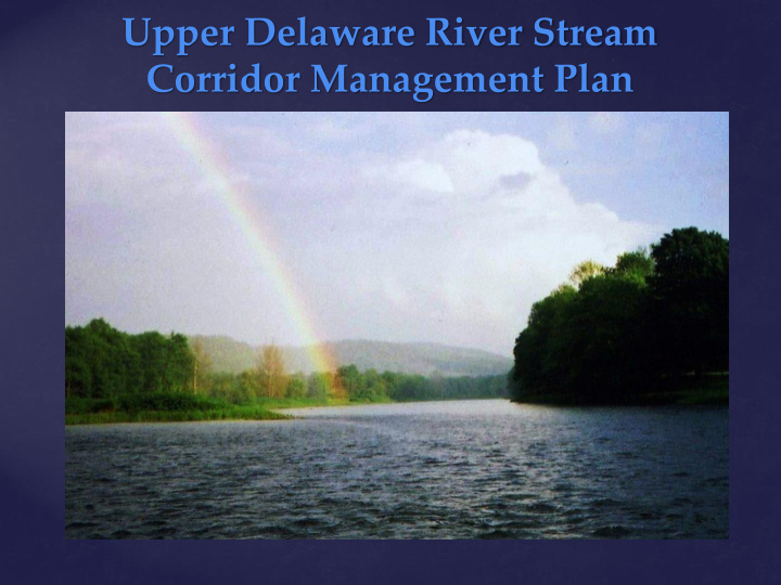 corridor management plan stream corridor management