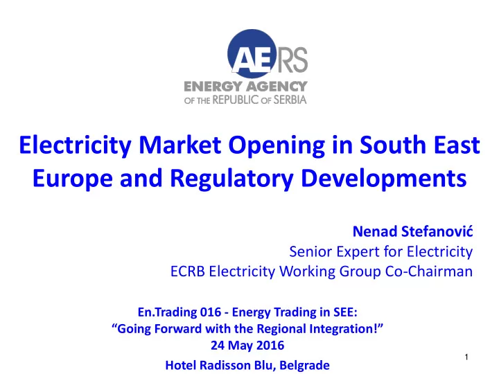 europe and regulatory developments