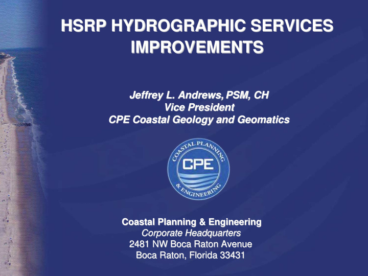 hsrp hydrographic services hsrp hydrographic services