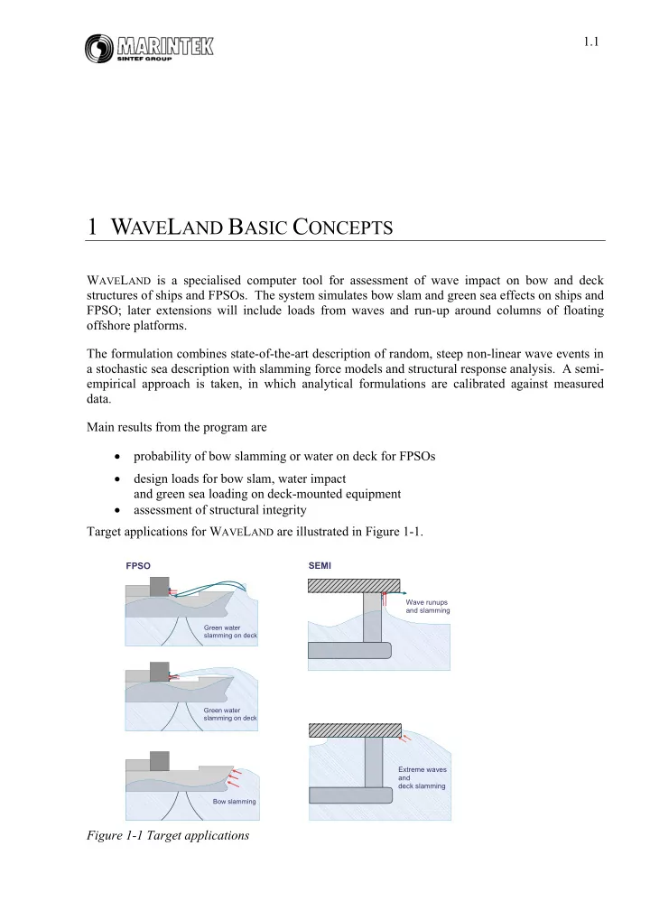1 w ave l and b asic c oncepts