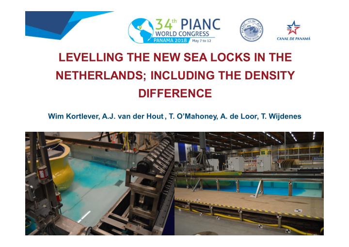 levelling the new sea locks in the netherlands including