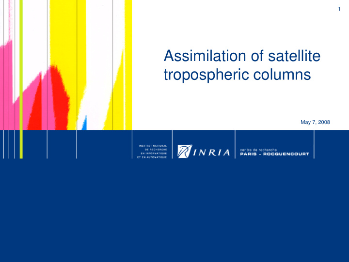 assimilation of satellite tropospheric columns