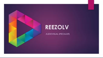 REEZOLV  AUDIOVISUAL SPECIALISTS  Who we are: our services Reezolv offers sound engineering &amp;
