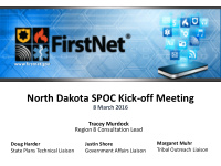 north dakota spoc kick off meeting