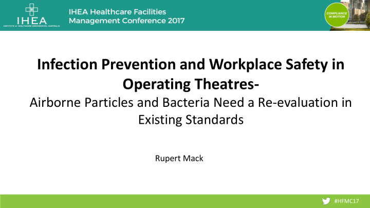 infection prevention and workplace safety in operating