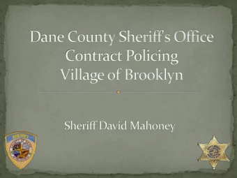 Consolidation of services results in efficient and  effective policing.  Local Control