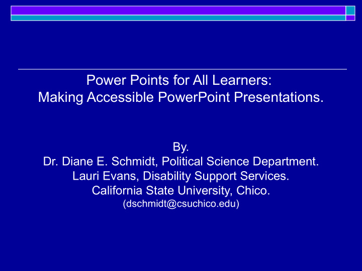 power points for all learners making accessible