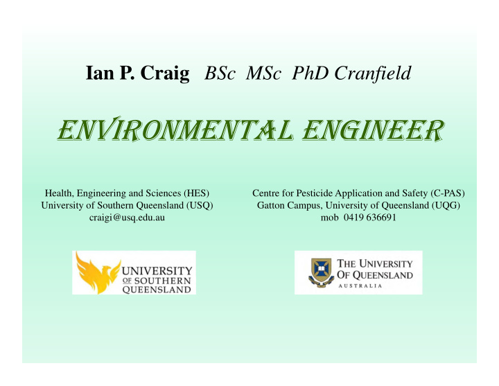 environmental engineer