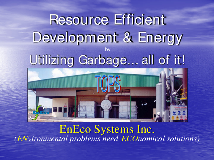 resource efficient development energy