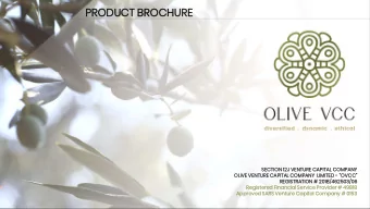 PRODUC  ODUCT  T BROCHU  CHURE  RE  SECTION 12J VENTU  TURE  RE CAPITAL  TAL COMPANY  ANY  OLIVE