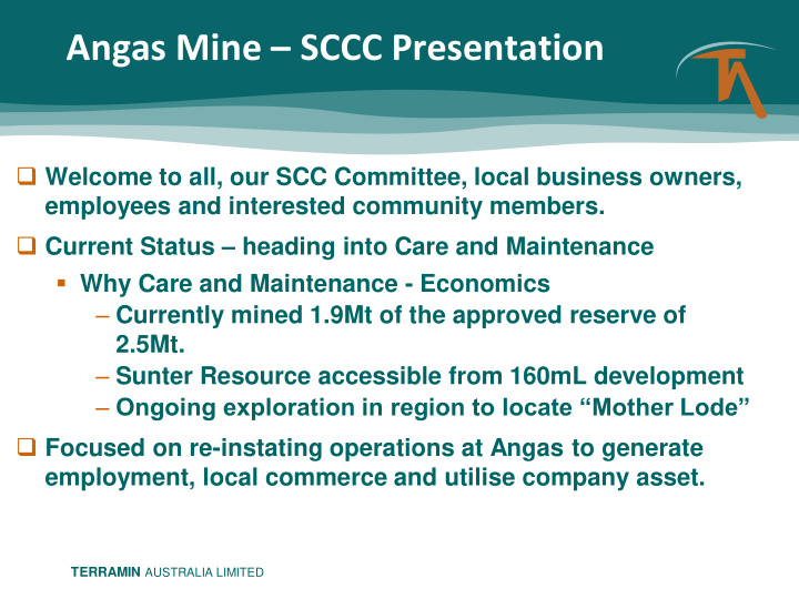 angas mine sccc presentation