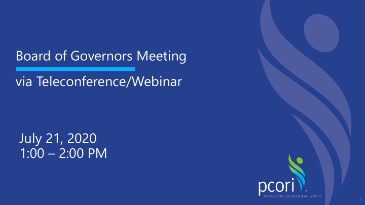 board of governors meeting via teleconference webinar